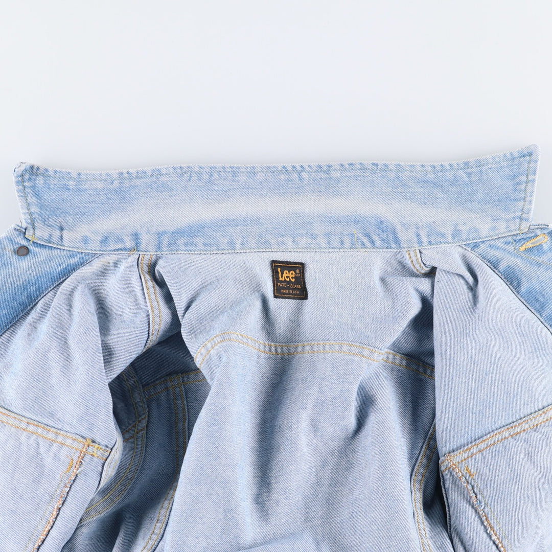Vintage 1980'S Lee denim jacket, size M, men's unclear blue type Vintage Second Hand