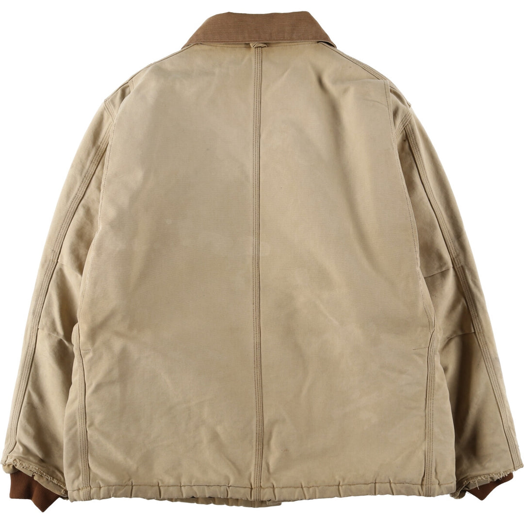 90s~ Carhartt Padded Traditional Coat/Duckwork Blouson, Men's XL, Vintage unclear Beige type Vintage Second Hand