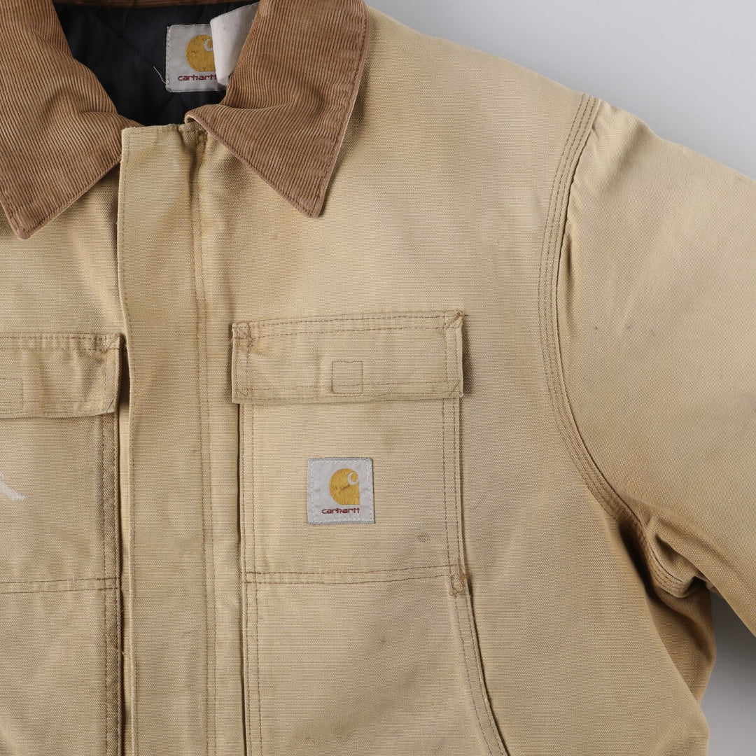 90s~ Carhartt Padded Traditional Coat/Duckwork Blouson, Men's XL, Vintage unclear Beige type Vintage Second Hand