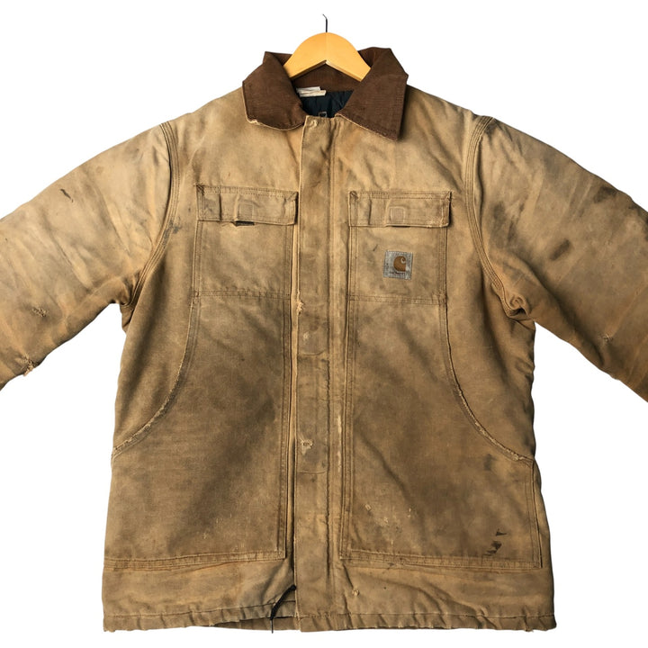 Carhartt Padded Traditional Duck Work Jacket, Men's, Size L, Vintage unclear Beige type Vintage Second Hand