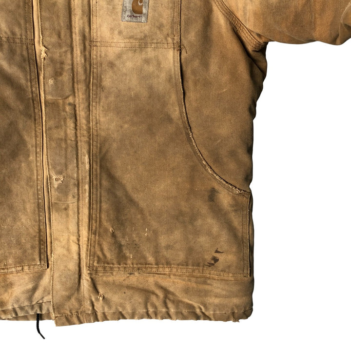 Carhartt Padded Traditional Duck Work Jacket, Men's, Size L, Vintage unclear Beige type Vintage Second Hand