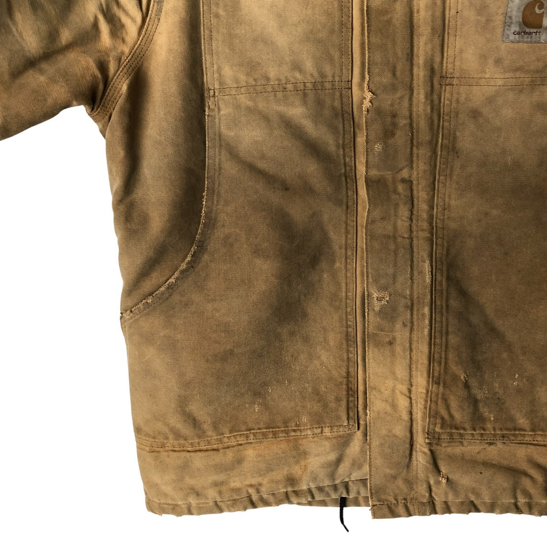 Carhartt Padded Traditional Duck Work Jacket, Men's, Size L, Vintage unclear Beige type Vintage Second Hand
