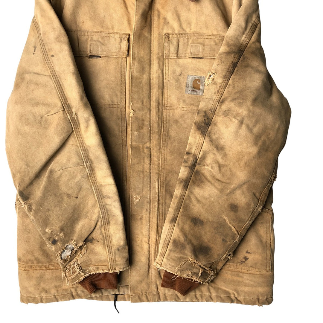 Carhartt Padded Traditional Duck Work Jacket, Men's, Size L, Vintage unclear Beige type Vintage Second Hand