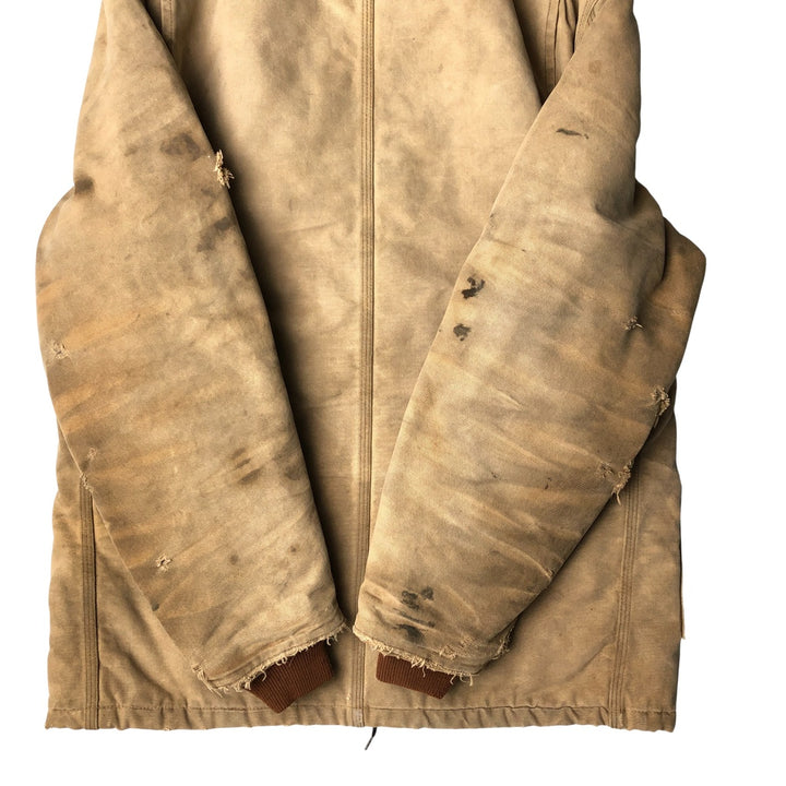 Carhartt Padded Traditional Duck Work Jacket, Men's, Size L, Vintage unclear Beige type Vintage Second Hand