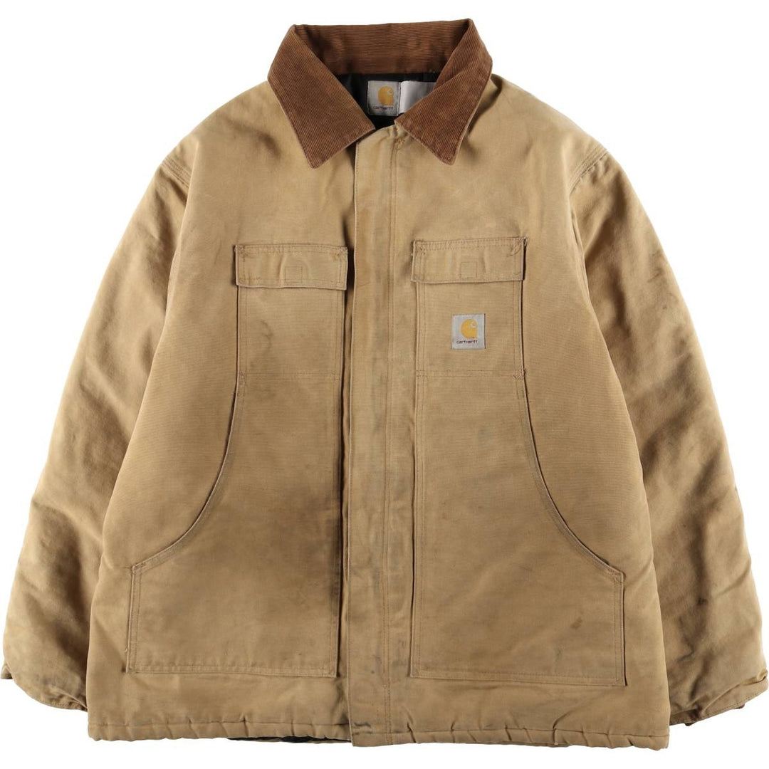 Carhartt Traditional Coat Duck Work Jacket Men's XL unclear Beige type Vintage Second Hand