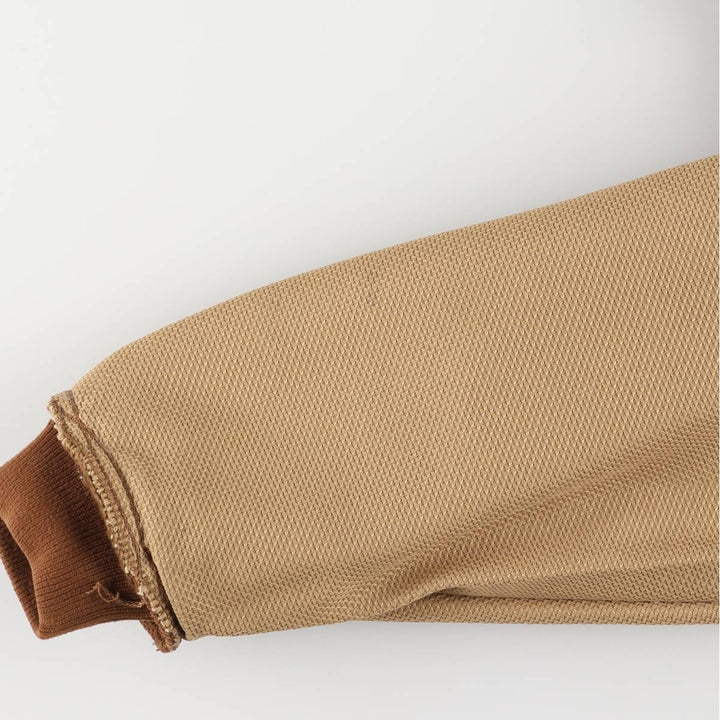 90'S Carhartt Active Jacket, Duck Full Zip Hoodie, Made in USA, Men's Size L, Vintage cotton Beige type Vintage Second Hand