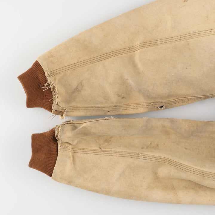 90'S Carhartt Active Jacket, Duck Full Zip Hoodie, Made in USA, Men's Size L, Vintage cotton Beige type Vintage Second Hand