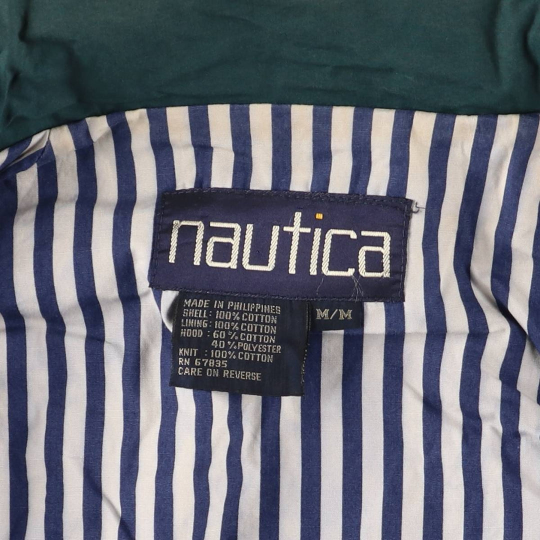 Vintage 80s-90'S Nautica cotton jacket, size M, men's cotton green type Vintage Second Hand
