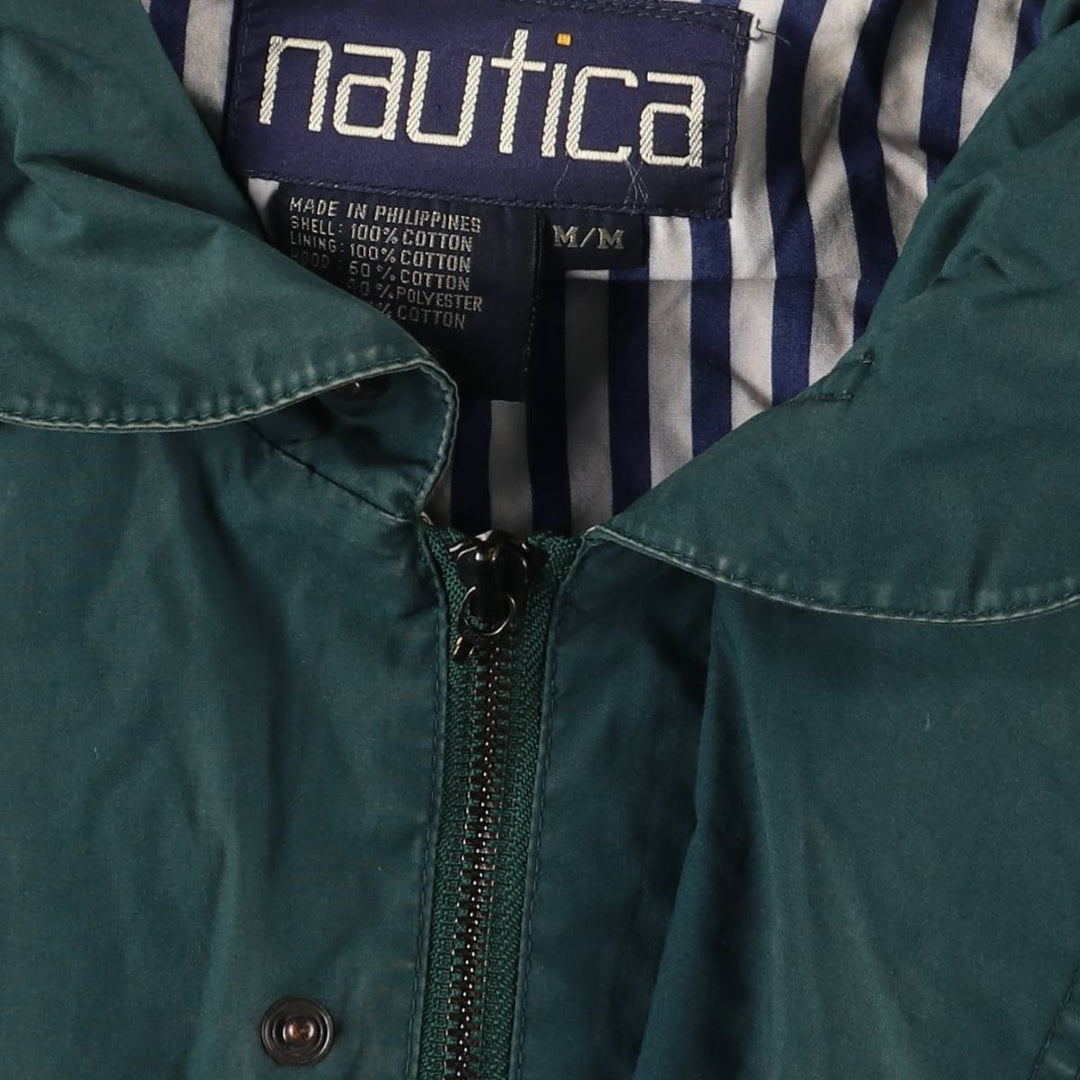 Vintage 80s-90'S Nautica cotton jacket, size M, men's cotton green type Vintage Second Hand
