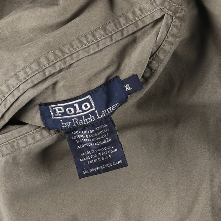 Ralph Lauren POLO by Ralph Lauren reversible cotton hoodie, men's size XL cotton Khaki type beige Vintage Second Hand