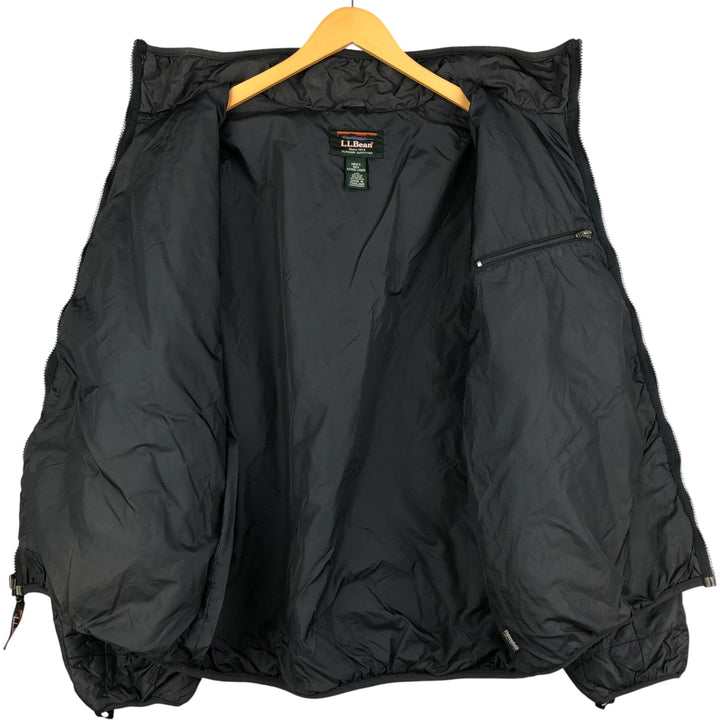 LLBean Men's Padded Mountain Jacket, Shell Jacket, Puffer Jacket, Size XL Nylon Charcoal Vintage Second Hand