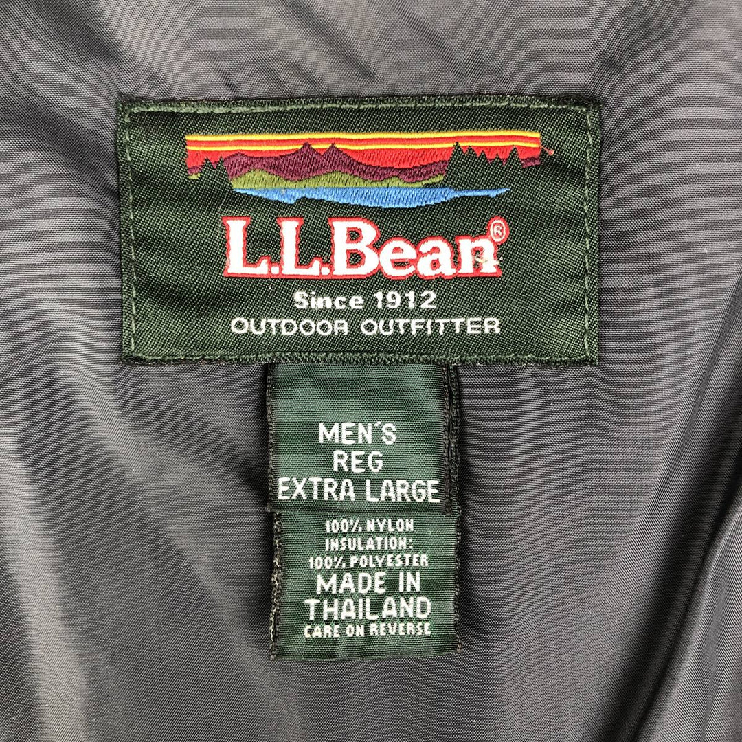 LLBean Men's Padded Mountain Jacket, Shell Jacket, Puffer Jacket, Size XL Nylon Charcoal Vintage Second Hand