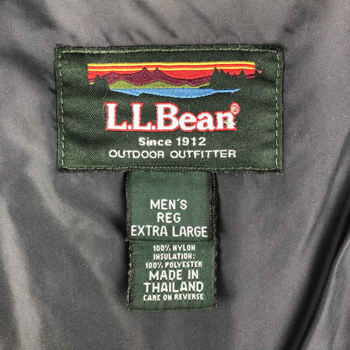 LLBean Men's Padded Mountain Jacket, Shell Jacket, Puffer Jacket, Size XL Nylon Charcoal Vintage Second Hand