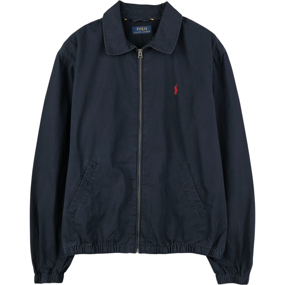 Ralph Lauren POLO RALPH LAUREN Swing Top Sports Jacket Men's XL cotton navy blue type Vintage Second Hand