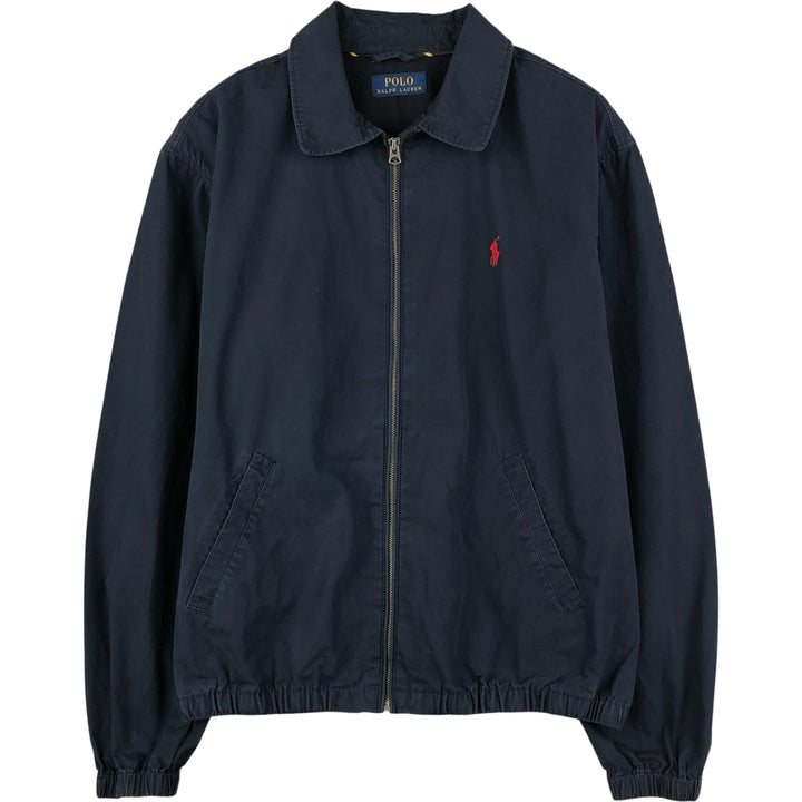 Ralph Lauren POLO RALPH LAUREN Swing Top Sports Jacket Men's XL cotton navy blue type Vintage Second Hand