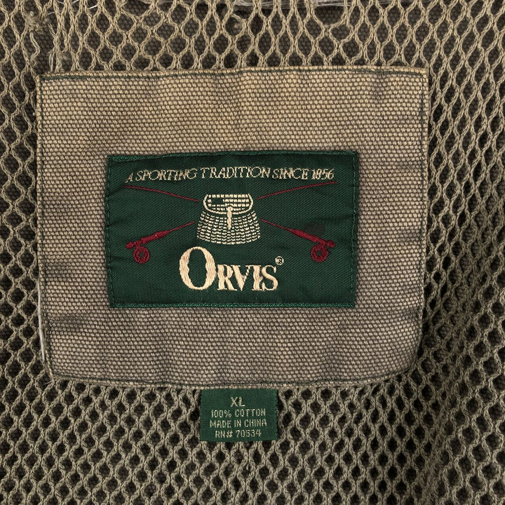 90'S Orvis Vintage Hunting Jacket, Men's Size XL cotton Khaki type Vintage Second Hand