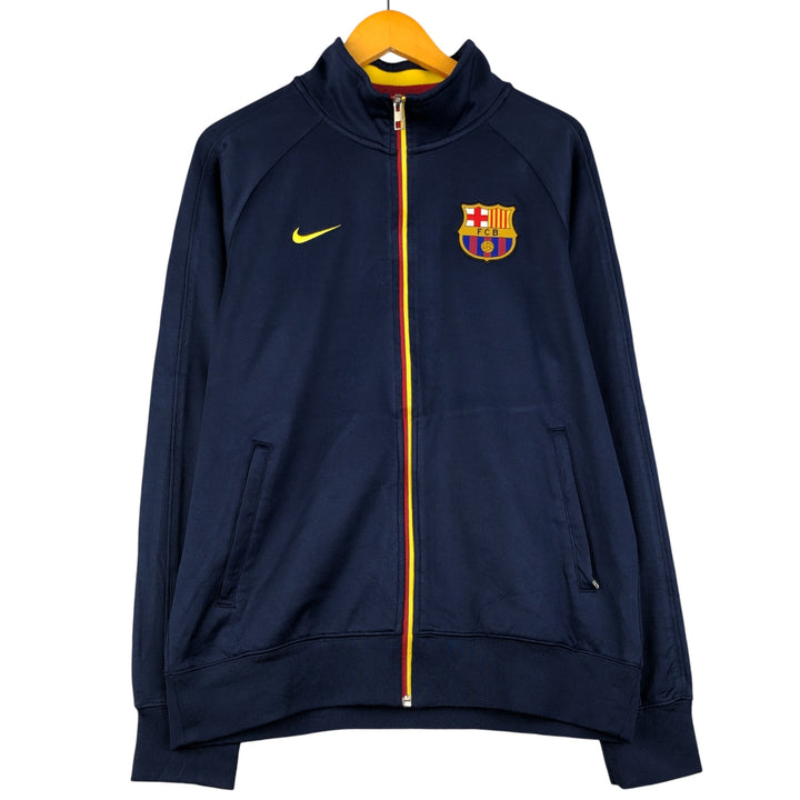 Nike LA LIGA FC BARCELONA Jersey Track Jacket Men's M polyester navy blue type Vintage Second Hand