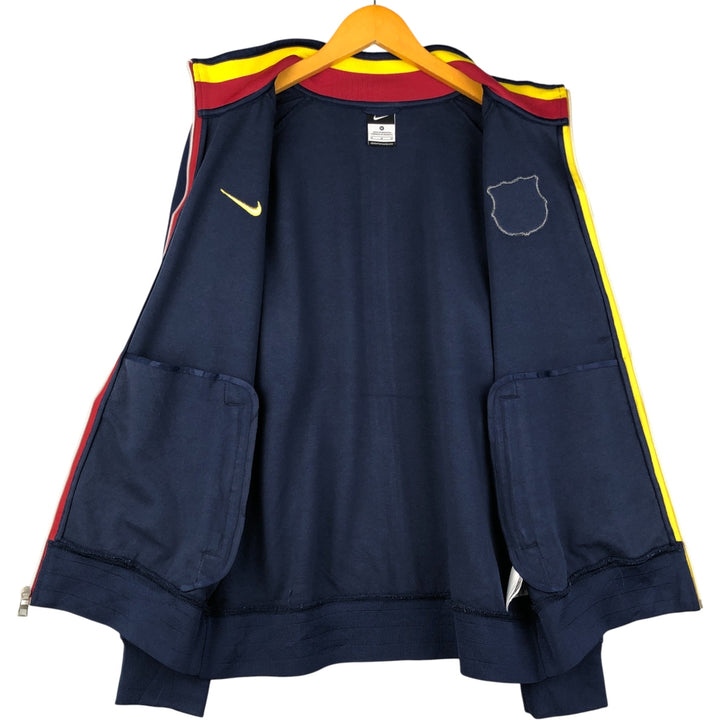 Nike LA LIGA FC BARCELONA Jersey Track Jacket Men's M polyester navy blue type Vintage Second Hand