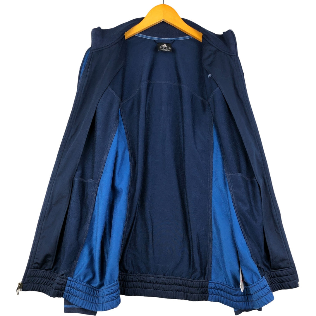 00'S adidas jersey track jacket, men's size M polyester navy blue type Vintage Second Hand