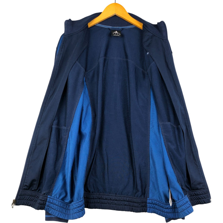 00'S adidas jersey track jacket, men's size M polyester navy blue type Vintage Second Hand