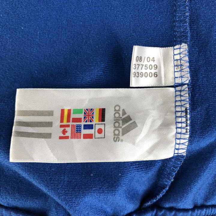 00'S adidas jersey track jacket, men's size M polyester navy blue type Vintage Second Hand