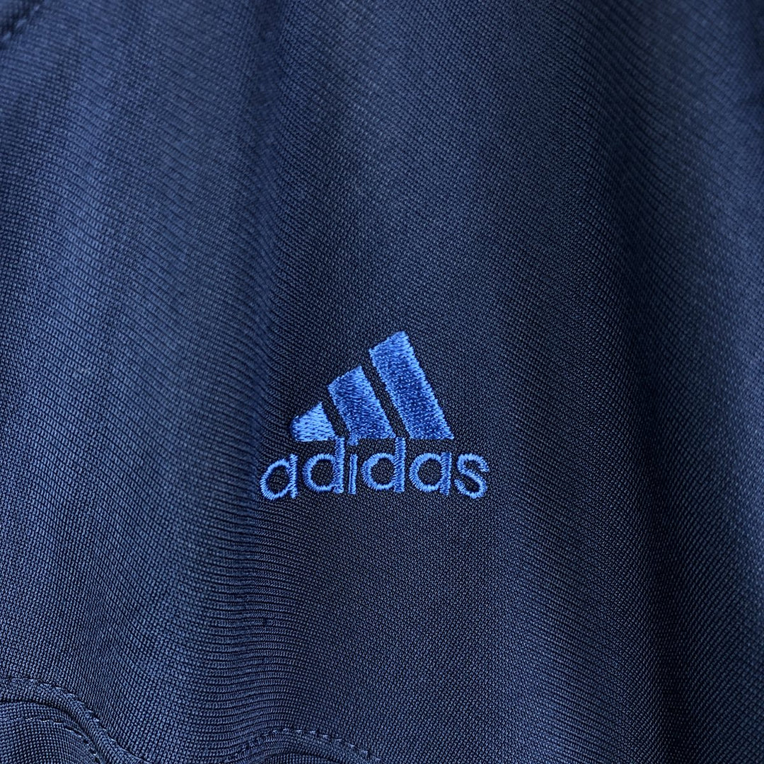 00'S adidas jersey track jacket, men's size M polyester navy blue type Vintage Second Hand