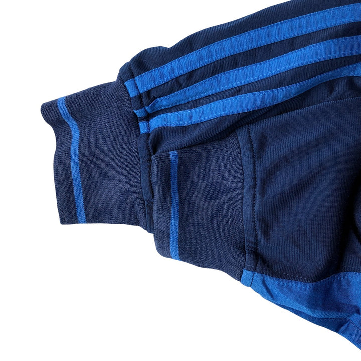 00'S adidas jersey track jacket, men's size M polyester navy blue type Vintage Second Hand