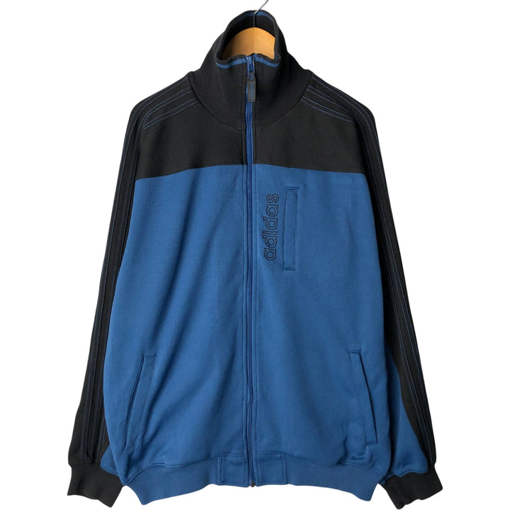 00'S adidas jersey track jacket, men's size L polyester black type Vintage Second Hand
