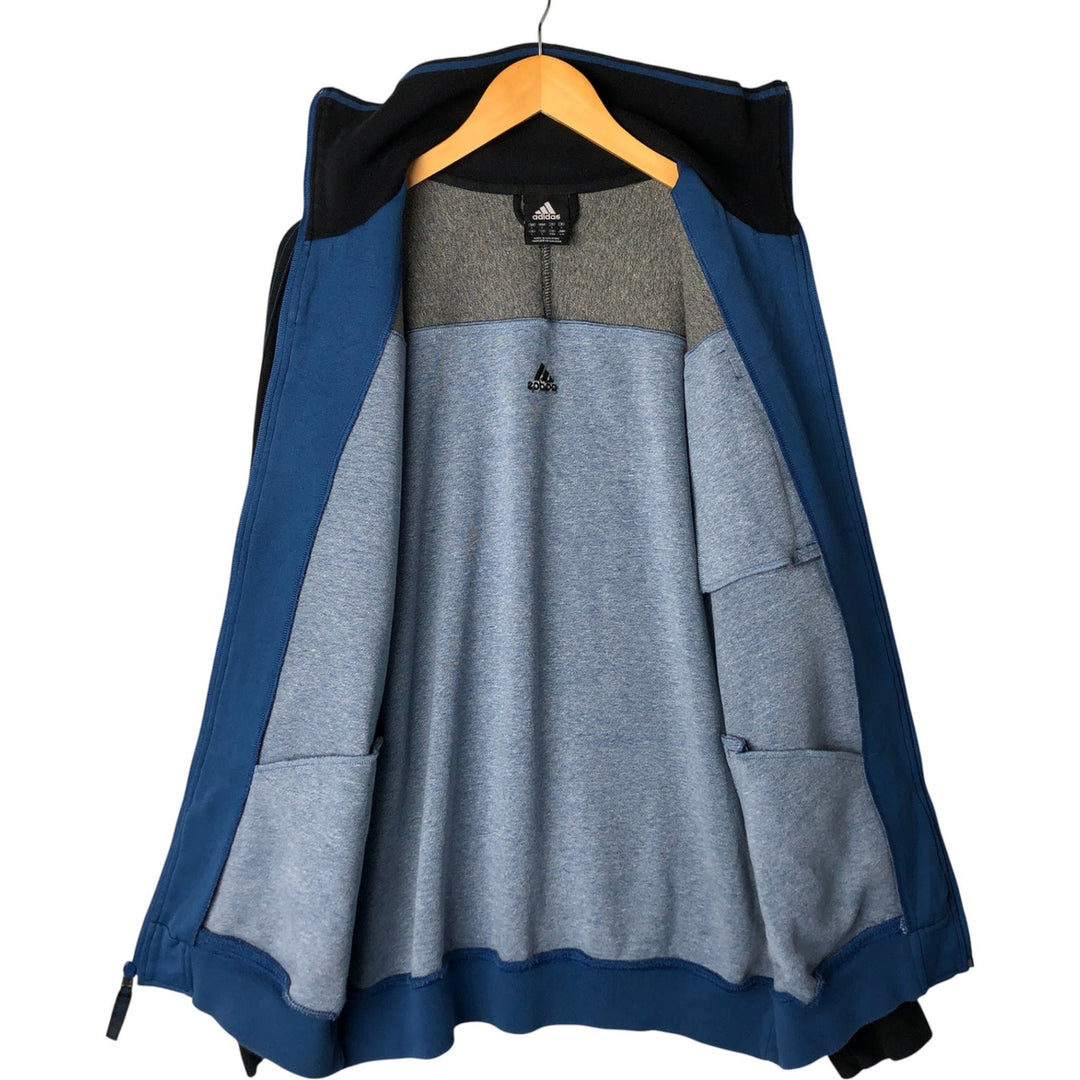 00'S adidas jersey track jacket, men's size L polyester black type Vintage Second Hand