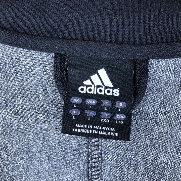 00'S adidas jersey track jacket, men's size L polyester black type Vintage Second Hand