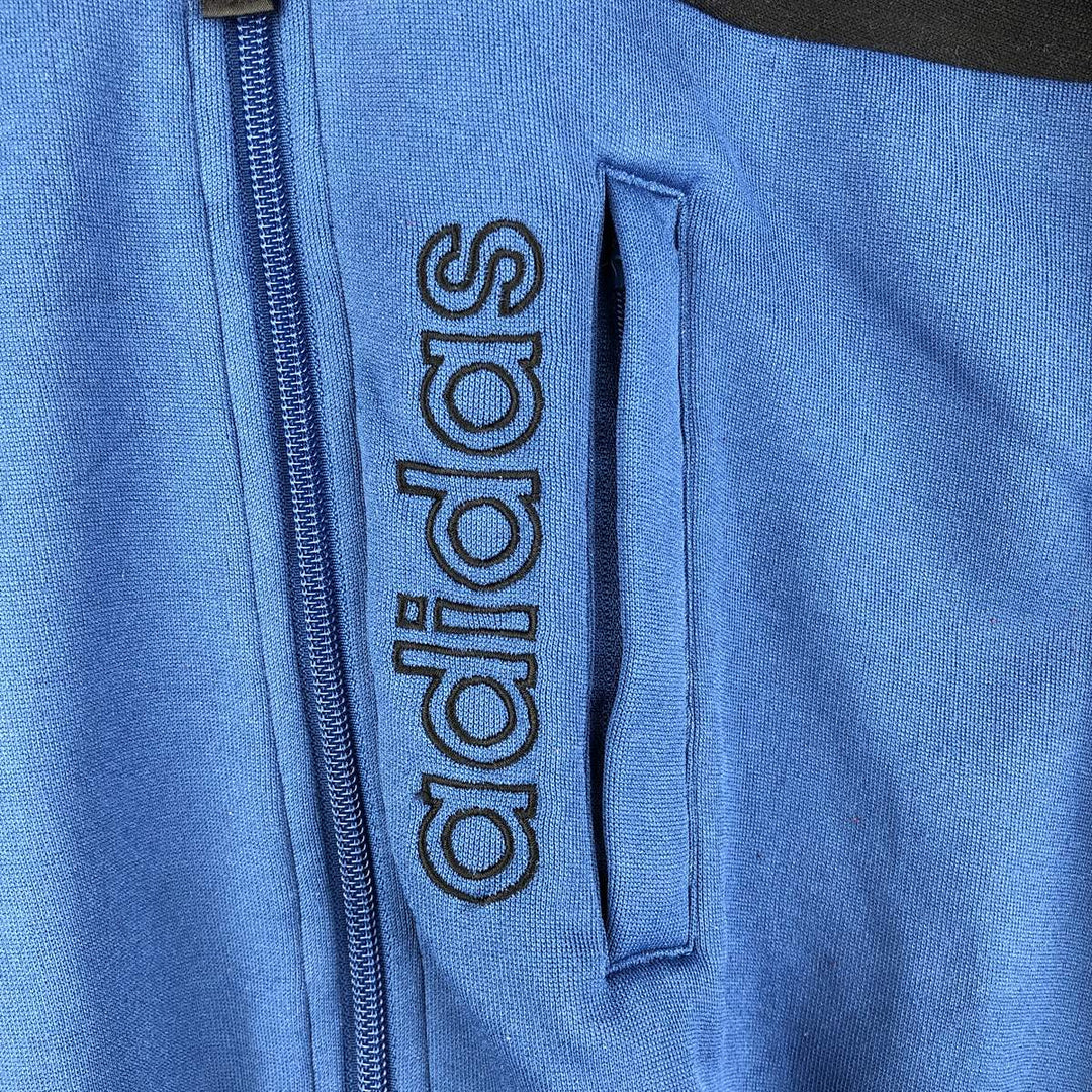 00'S adidas jersey track jacket, men's size L polyester black type Vintage Second Hand