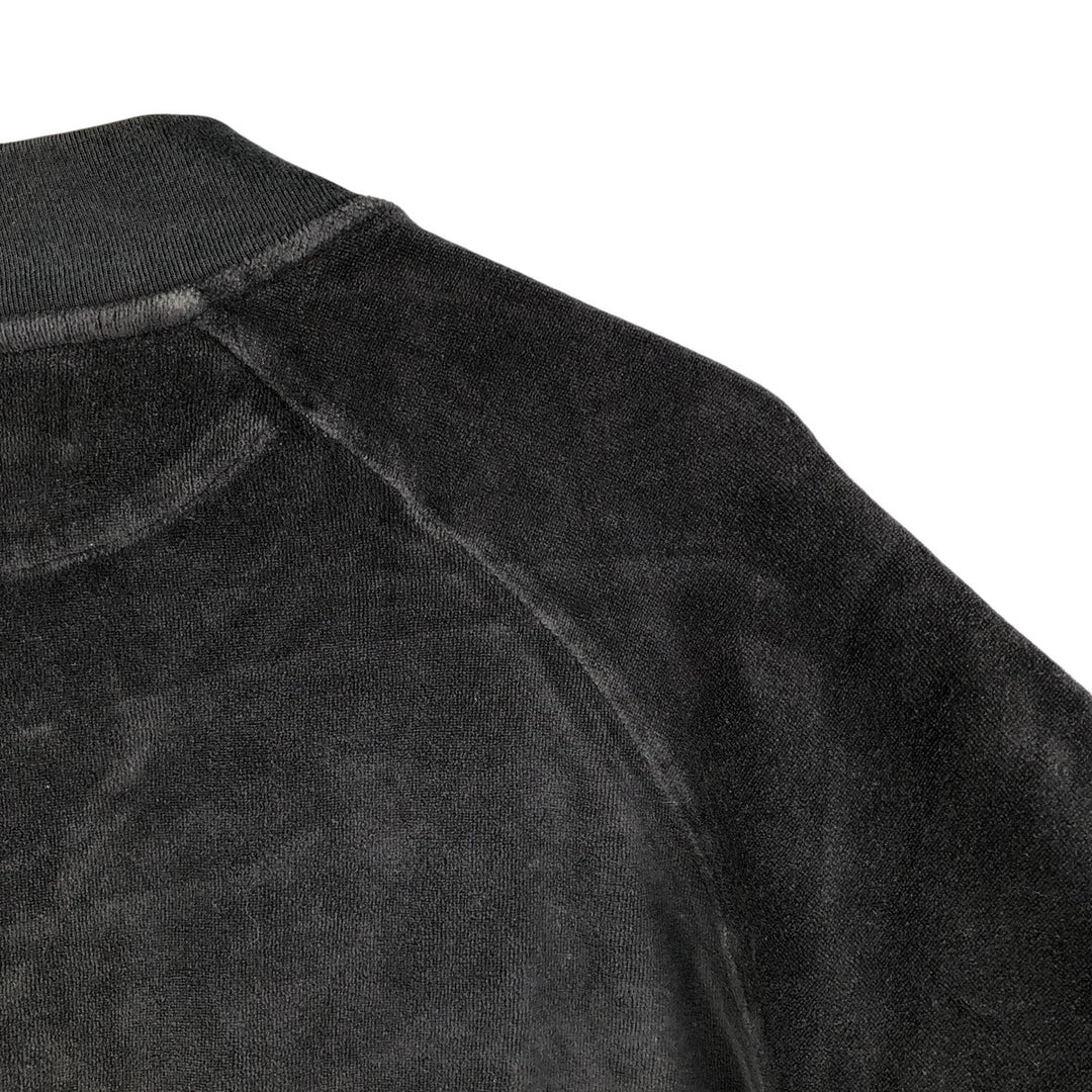 Ralph Lauren POLO RALPH LAUREN Velour Jersey Track Jacket, Men's Size L cotton black type Vintage Second Hand