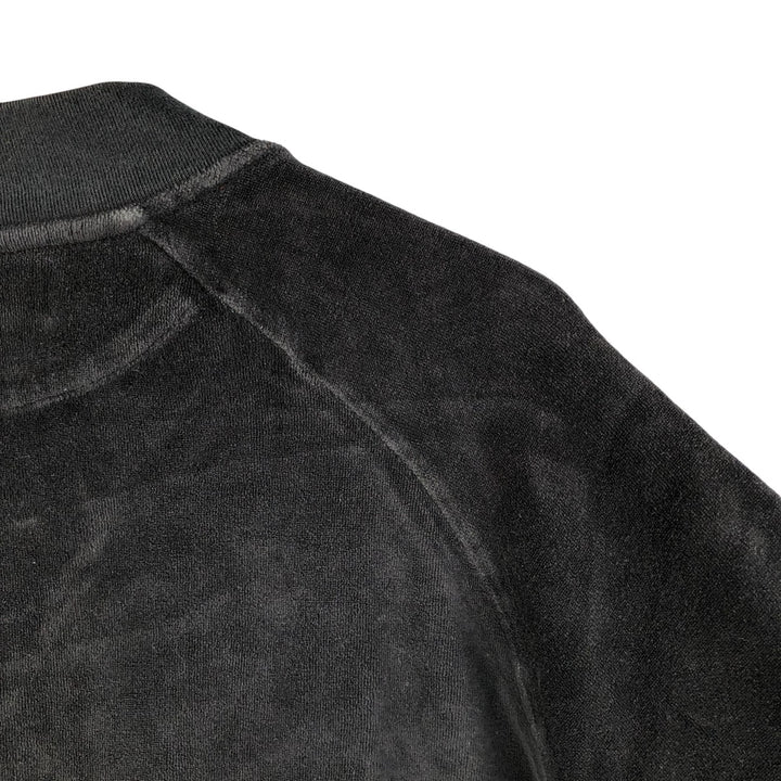 Ralph Lauren POLO RALPH LAUREN Velour Jersey Track Jacket, Men's Size L cotton black type Vintage Second Hand