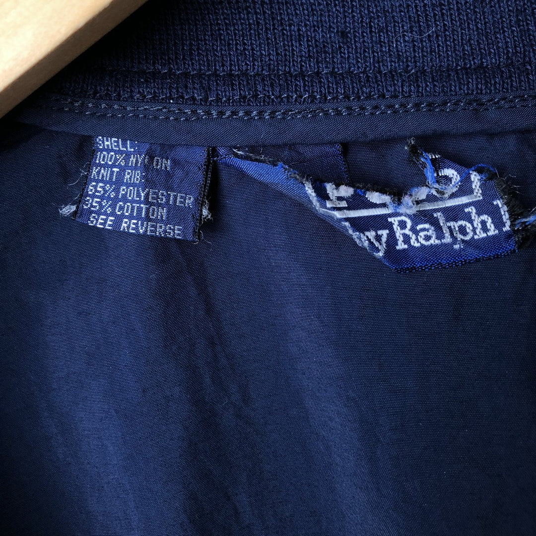 Ralph Lauren POLO by Ralph Lauren zip-up jacket, men's size M Nylon navy blue type Vintage Second Hand