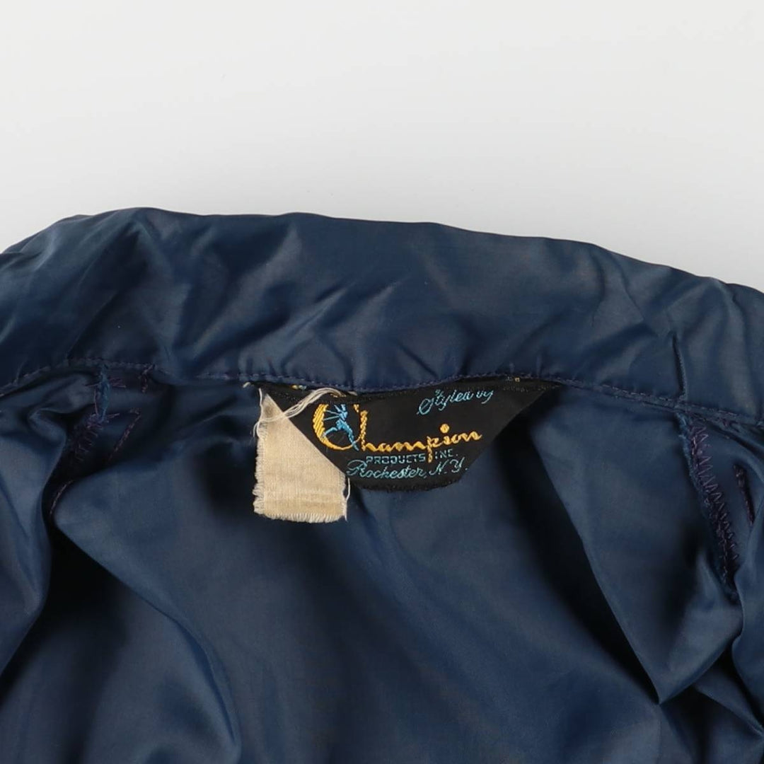 70'S Champion Runners Tag Coach Jacket Men's L Size Vintage unclear navy blue type Vintage Second Hand