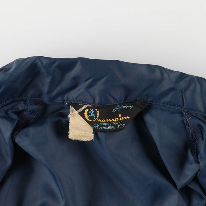 70'S Champion Runners Tag Coach Jacket Men's L Size Vintage unclear navy blue type Vintage Second Hand