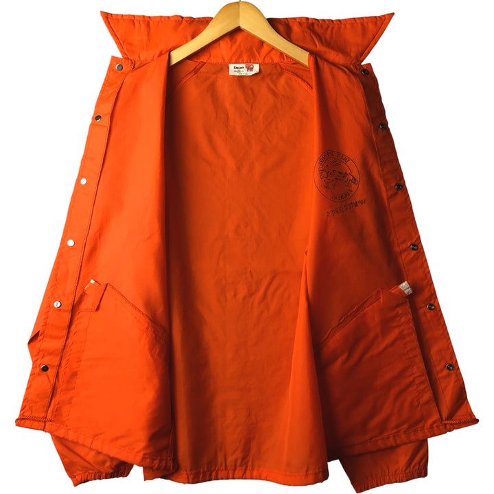 Vintage 70s-80'S King Louie PRO FIT Coach Jacket, Made in USA, Men's Size Medium Nylon orange type Vintage Second Hand