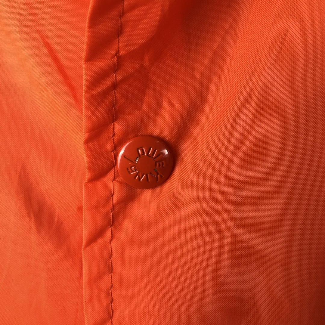 Vintage 70s-80'S King Louie PRO FIT Coach Jacket, Made in USA, Men's Size Medium Nylon orange type Vintage Second Hand