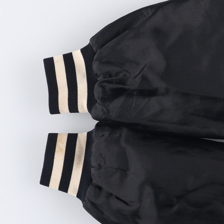 Vintage 1980'S BUTWIN padded nylon varsity jacket, award jacket, made in the USA, men's size L Nylon black type Vintage Second Hand