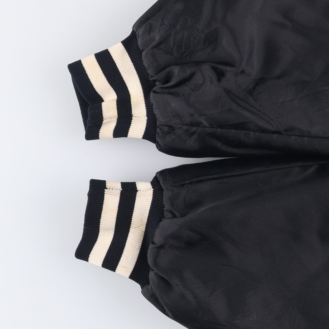 Vintage 1980'S BUTWIN padded nylon varsity jacket, award jacket, made in the USA, men's size L Nylon black type Vintage Second Hand