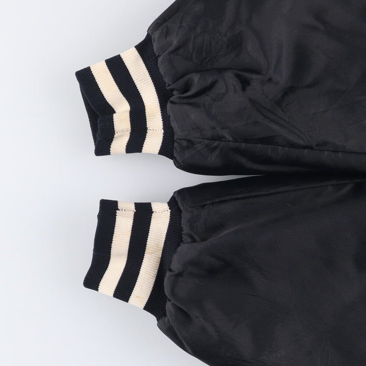 Vintage 1980'S BUTWIN padded nylon varsity jacket, award jacket, made in the USA, men's size L Nylon black type Vintage Second Hand