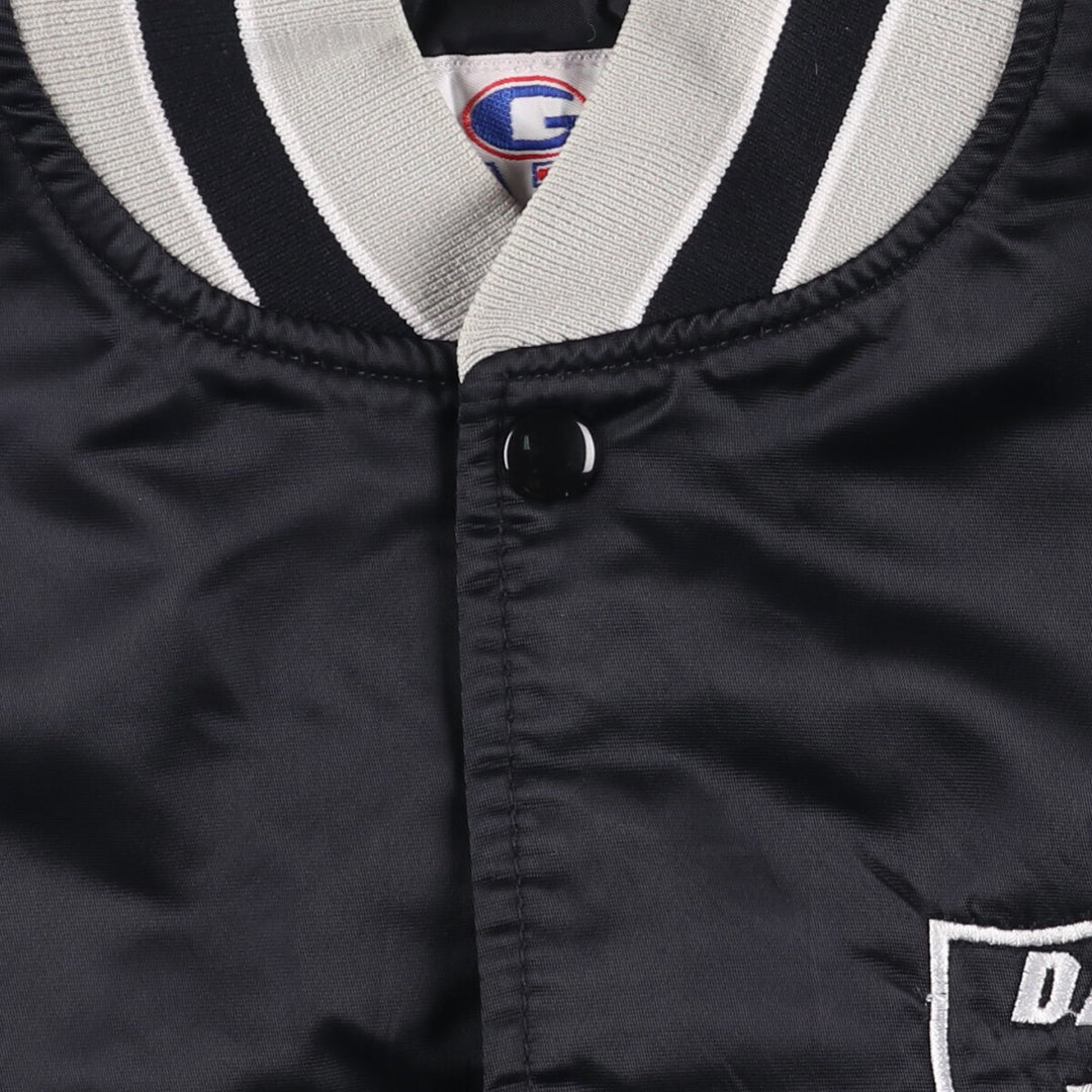 Vintage 90'S GAME Sportswear Ltd. Padded Nylon Varsity Jacket, Made in USA, Men's Size Medium Nylon black type Vintage Second Hand