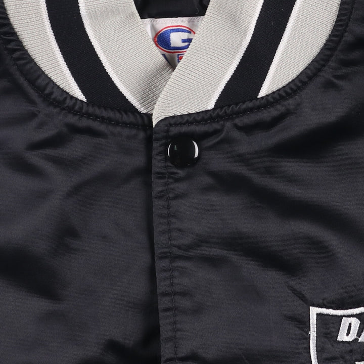 Vintage 90'S GAME Sportswear Ltd. Padded Nylon Varsity Jacket, Made in USA, Men's Size Medium Nylon black type Vintage Second Hand
