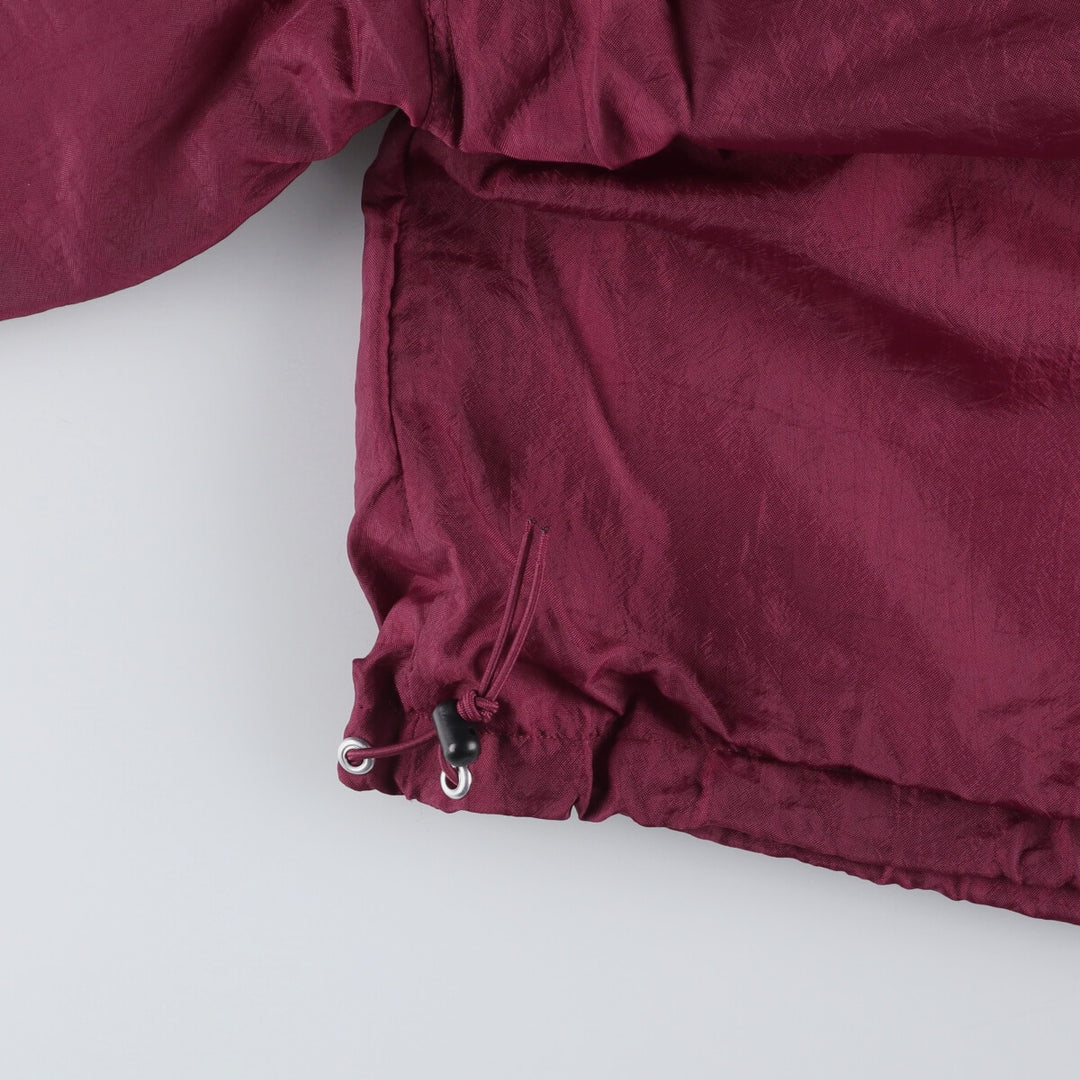 90'S Champion V-neck nylon pullover, men's size XL, vintage Nylon wine-red Vintage Second Hand