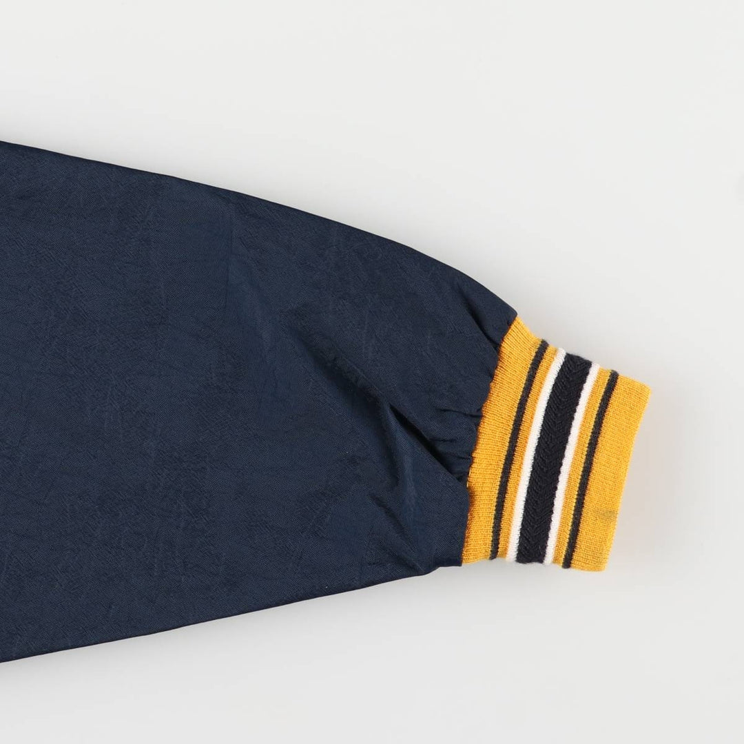 90'S Champion V-neck warm-up pullover, men's size L, vintage polyester navy blue type Vintage Second Hand