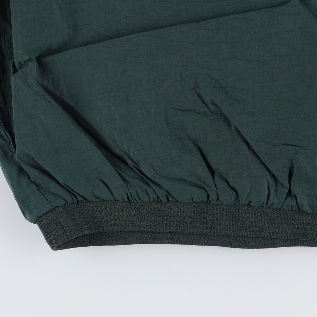 90'S Reebok V-neck nylon pullover, men's size M, vintage Nylon Green type dark green Vintage Second Hand
