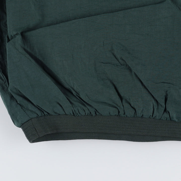 90'S Reebok V-neck nylon pullover, men's size M, vintage Nylon Green type dark green Vintage Second Hand