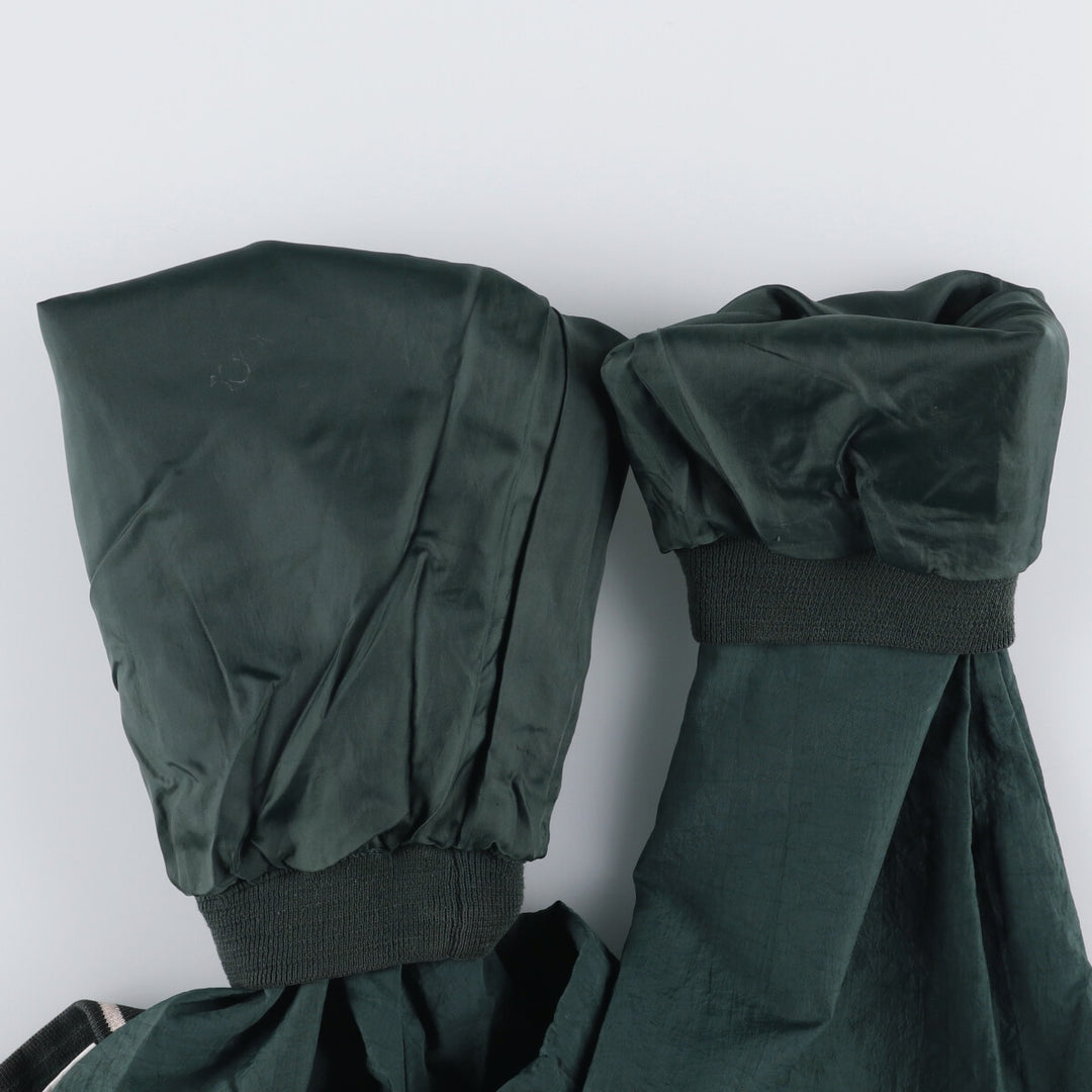 90'S Reebok V-neck nylon pullover, men's size M, vintage Nylon Green type dark green Vintage Second Hand