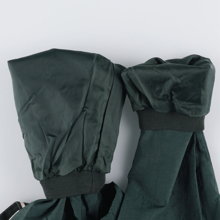 90'S Reebok V-neck nylon pullover, men's size M, vintage Nylon Green type dark green Vintage Second Hand