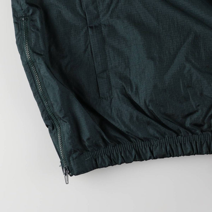 90'S Reebok Henley Neck Ripstop Nylon Pullover, Men's XL, Vintage Nylon dark green Vintage Second Hand